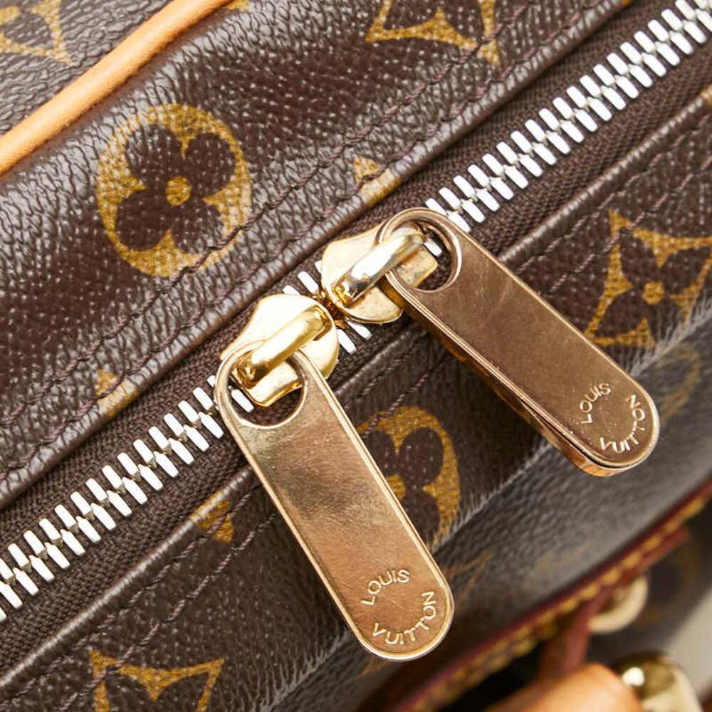 Louis Vuitton Monogram Manhattan GM Handbag/Boston Bag M40025 Brown Leather W... - Picture 12 of 16